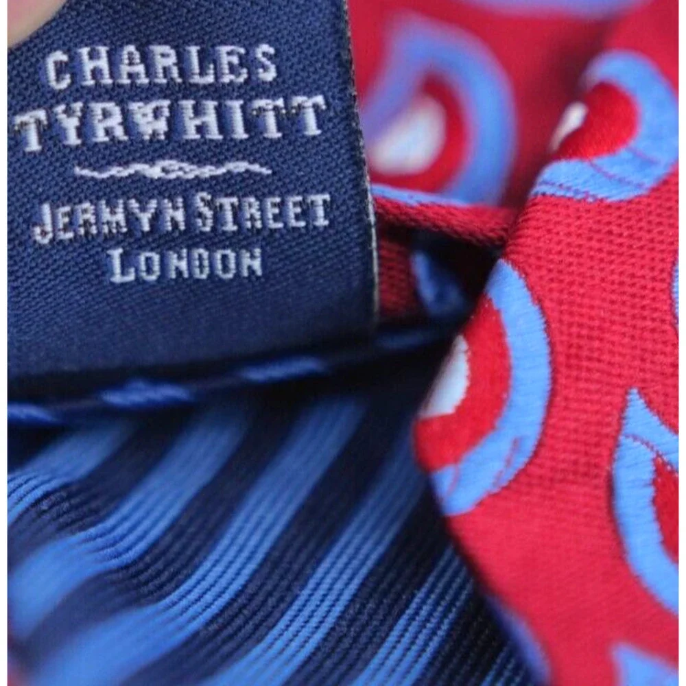 Charles Tyrwhitt Paisley Red Tie 100% Silk